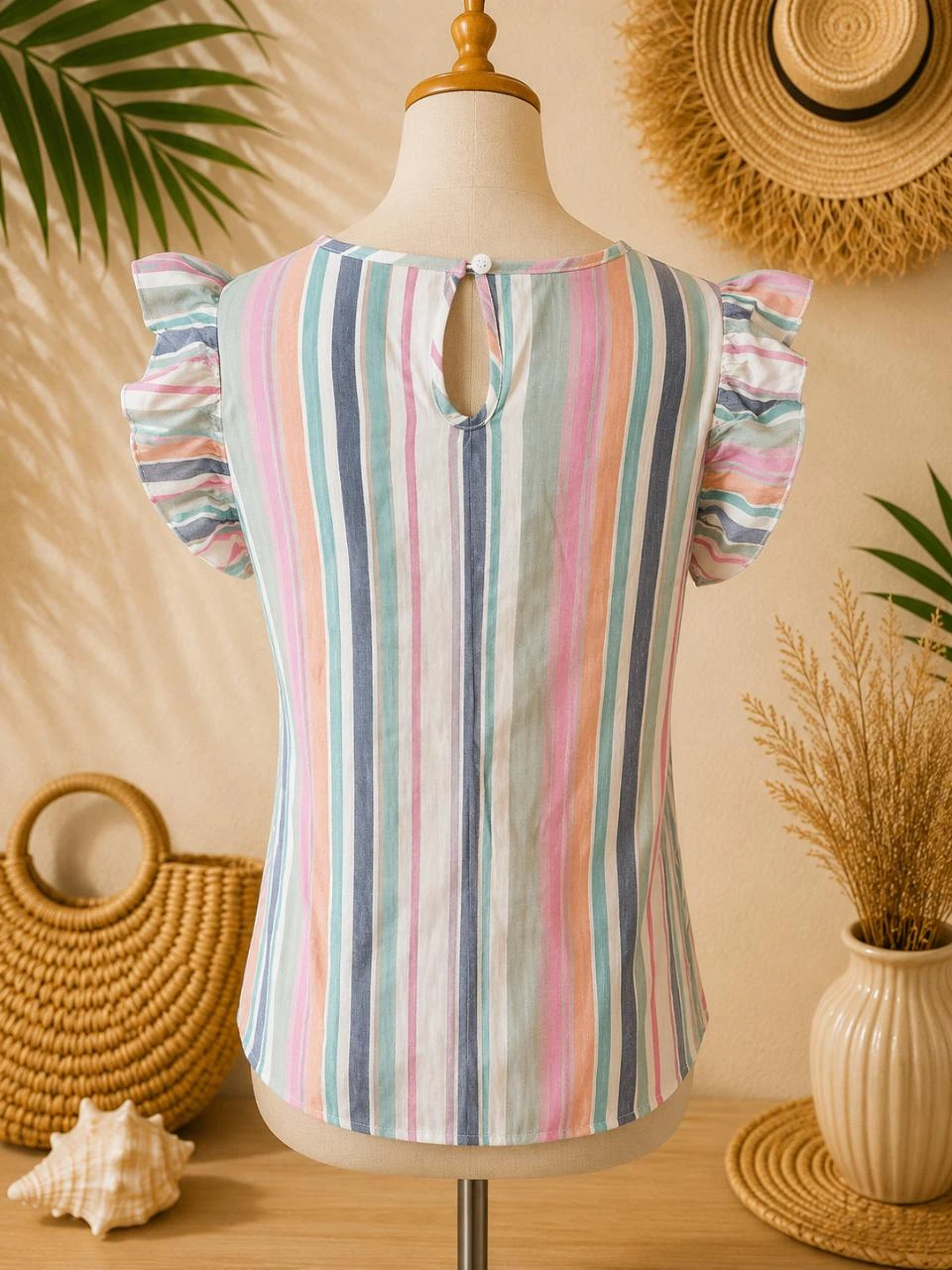Multicolored striped t-shirt size S new – photo 2
